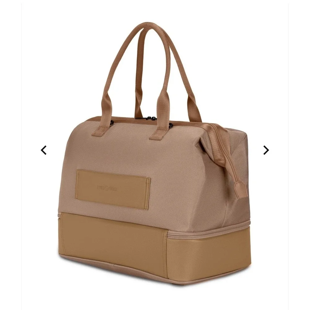SwissGear Weekender Travel Tote Bag with Shoe Compartment Tan - Carmel NEW